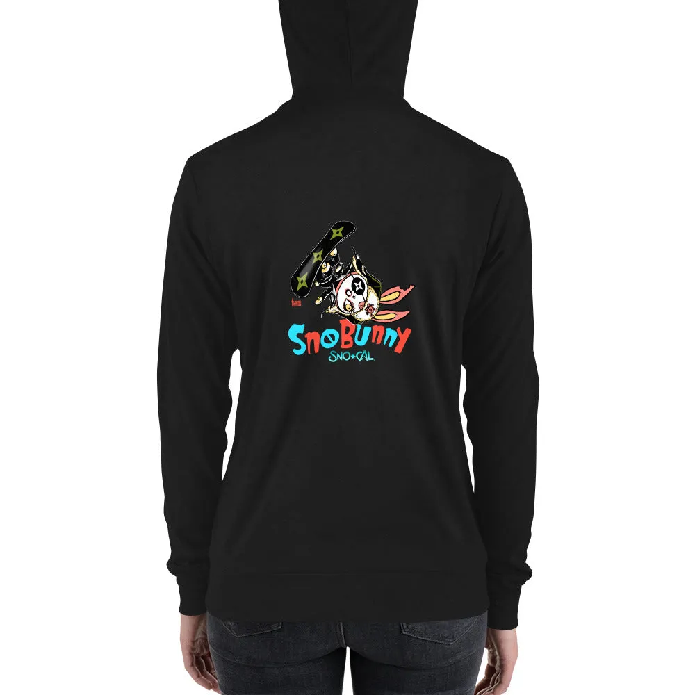SnoBunny light zip hoodie