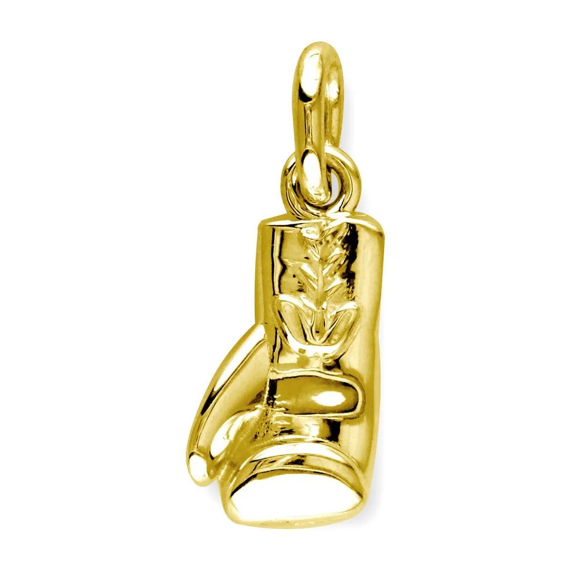 Solid Boxing Glove Charm in 14k Yellow Gold