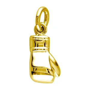 Solid Boxing Glove Charm in 14k Yellow Gold