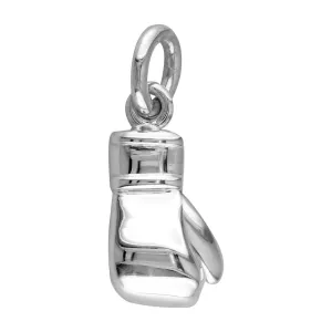 Solid Boxing Glove Charm in Sterling Silver