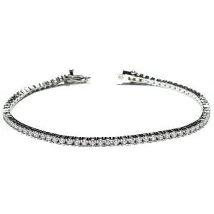 Sovereigns Silver Tennis Bracelet 925 Zirconi J7683