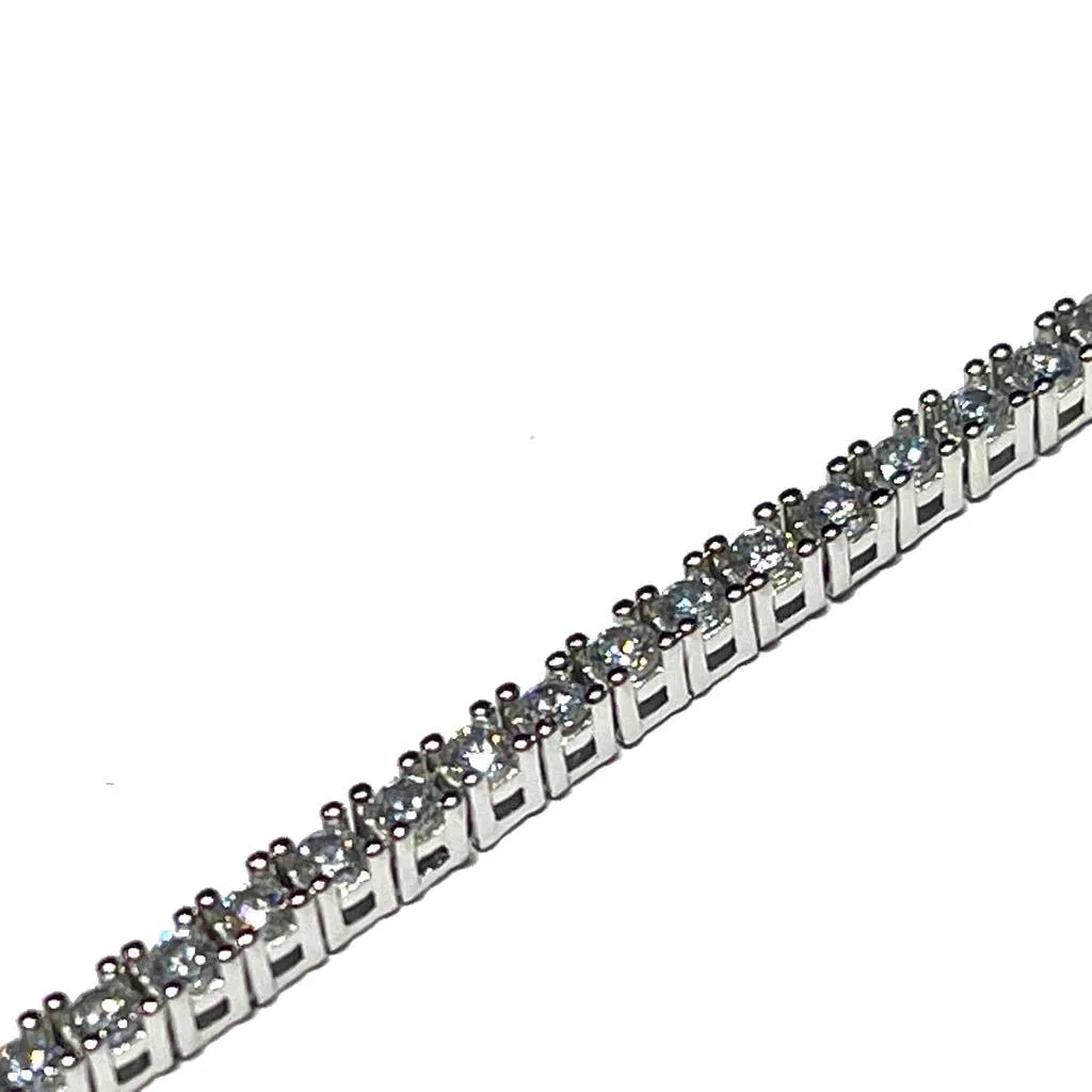 Sovereigns Silver Tennis Bracelet 925 Zirconi J7683