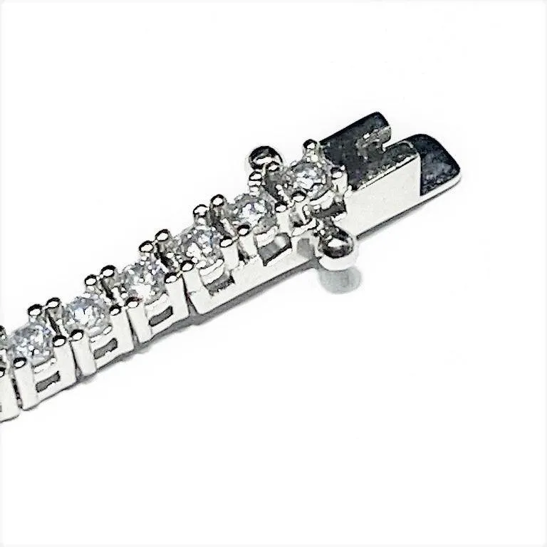 Sovereigns Silver Tennis Bracelet 925 Zirconi J7683
