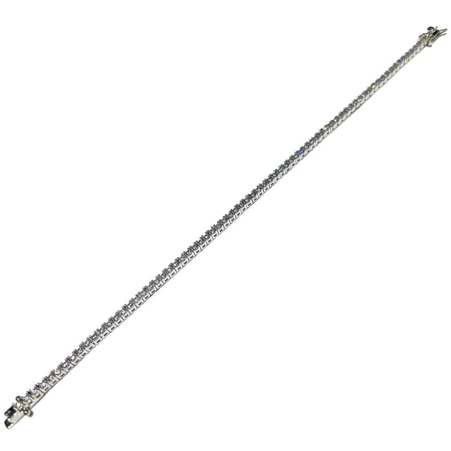 Sovereigns Silver Tennis Bracelet 925 Zirconi J7683