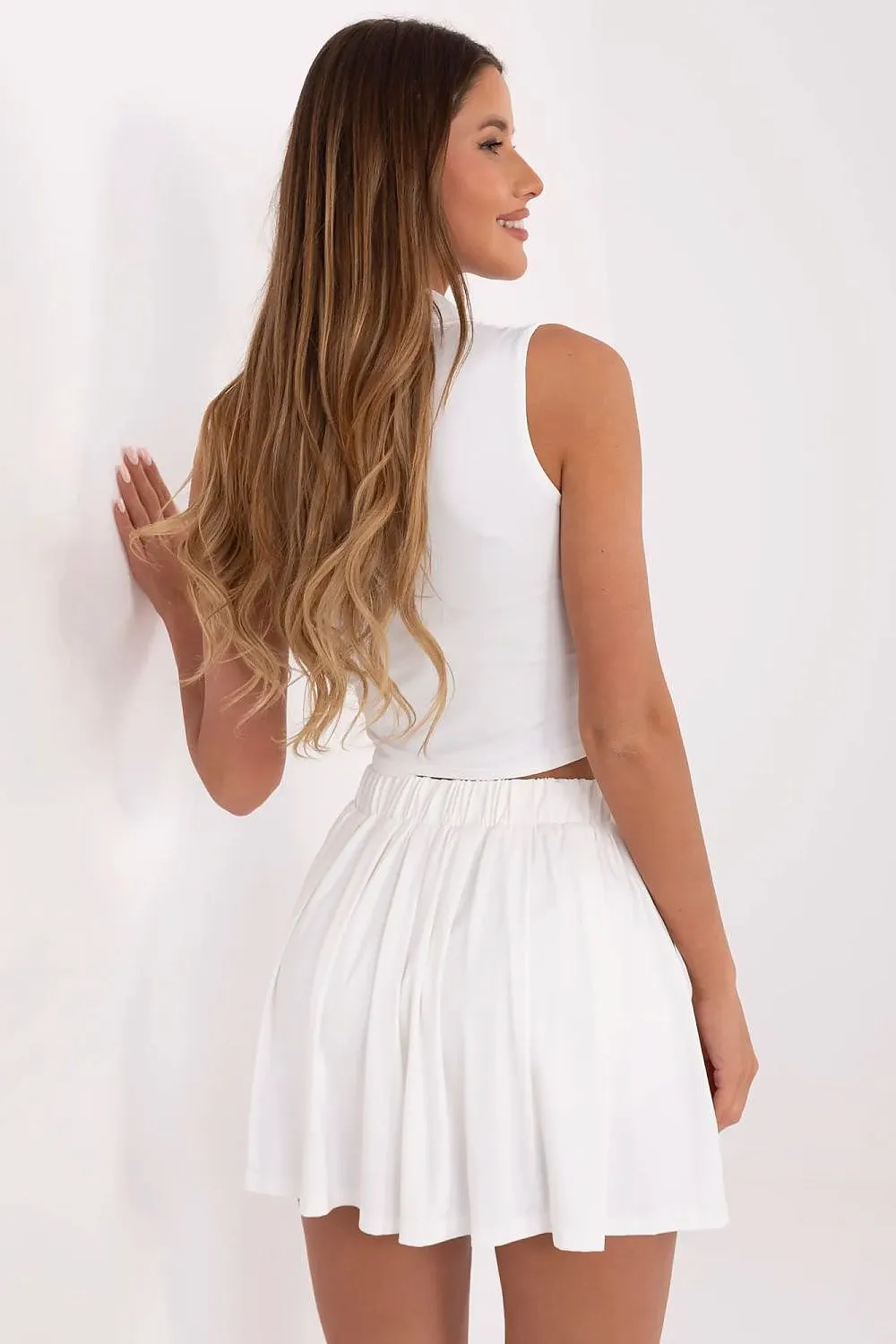 Sporty tennis-style women's skirt set