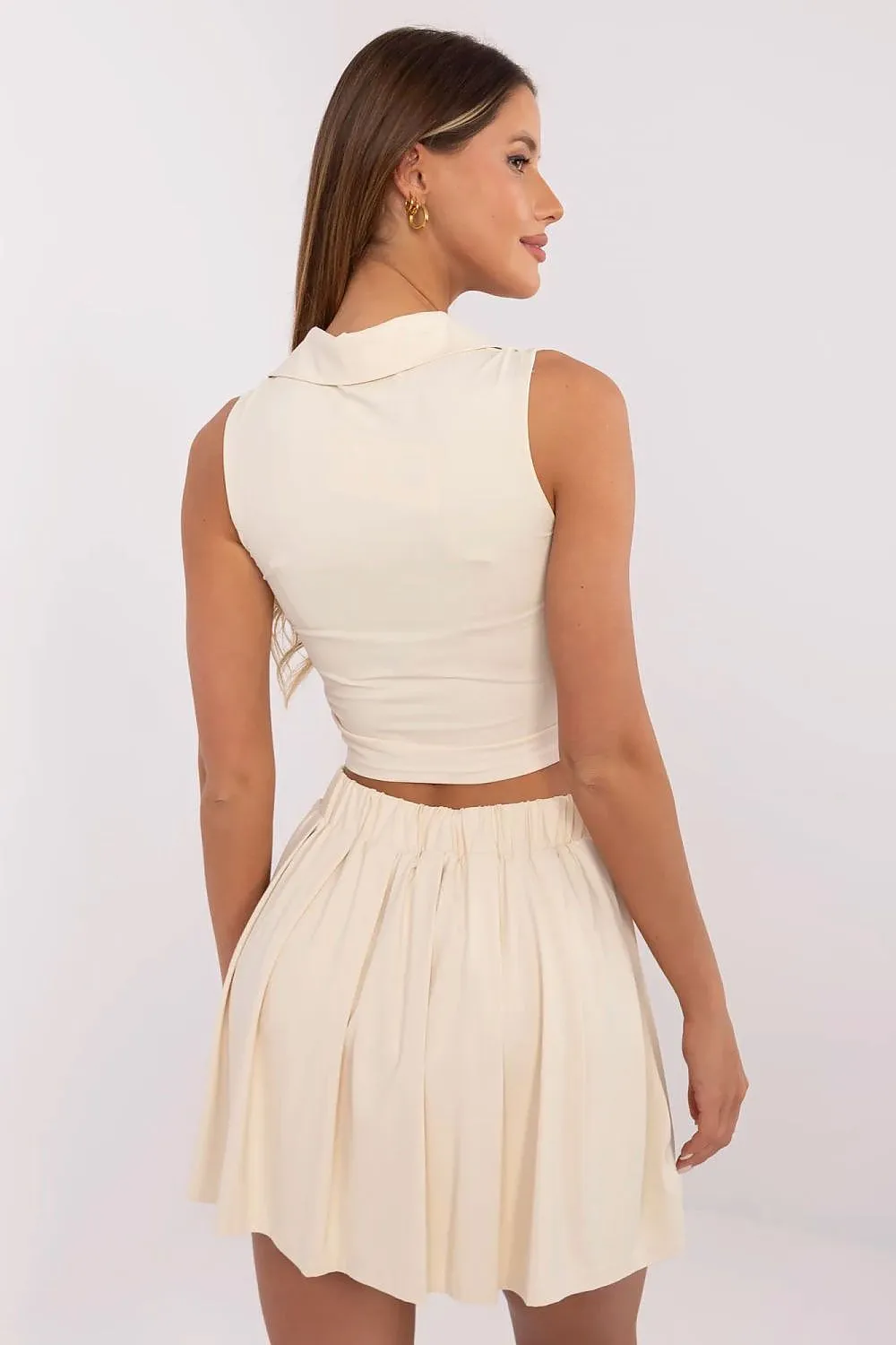 Sporty tennis-style women's skirt set
