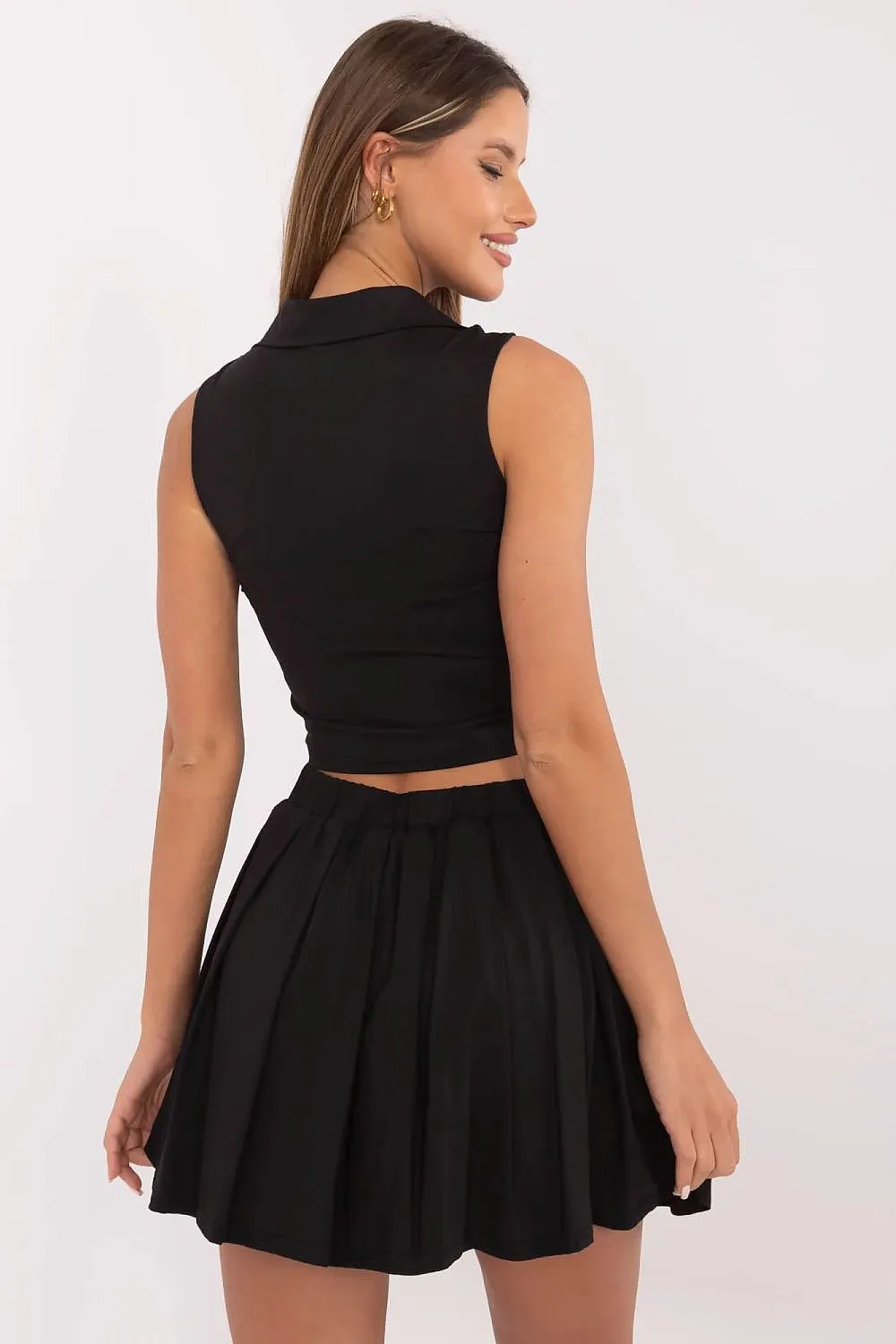 Sporty tennis-style women's skirt set