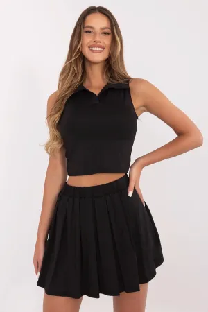 Sporty tennis-style women's skirt set