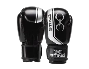 Sting Black & Silver Armalite Boxing Gloves