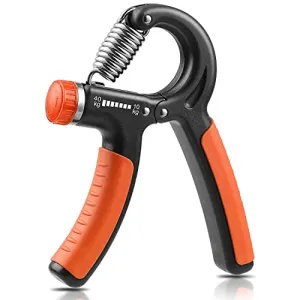 Strauss Adjustable Hand Grip Strengthener, (Black/Orange)