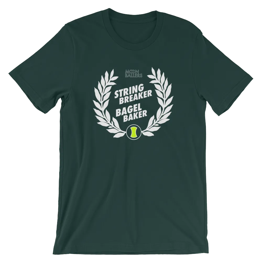 String Breaker Bagel Baker - Short-Sleeve Unisex Tennis T-Shirt