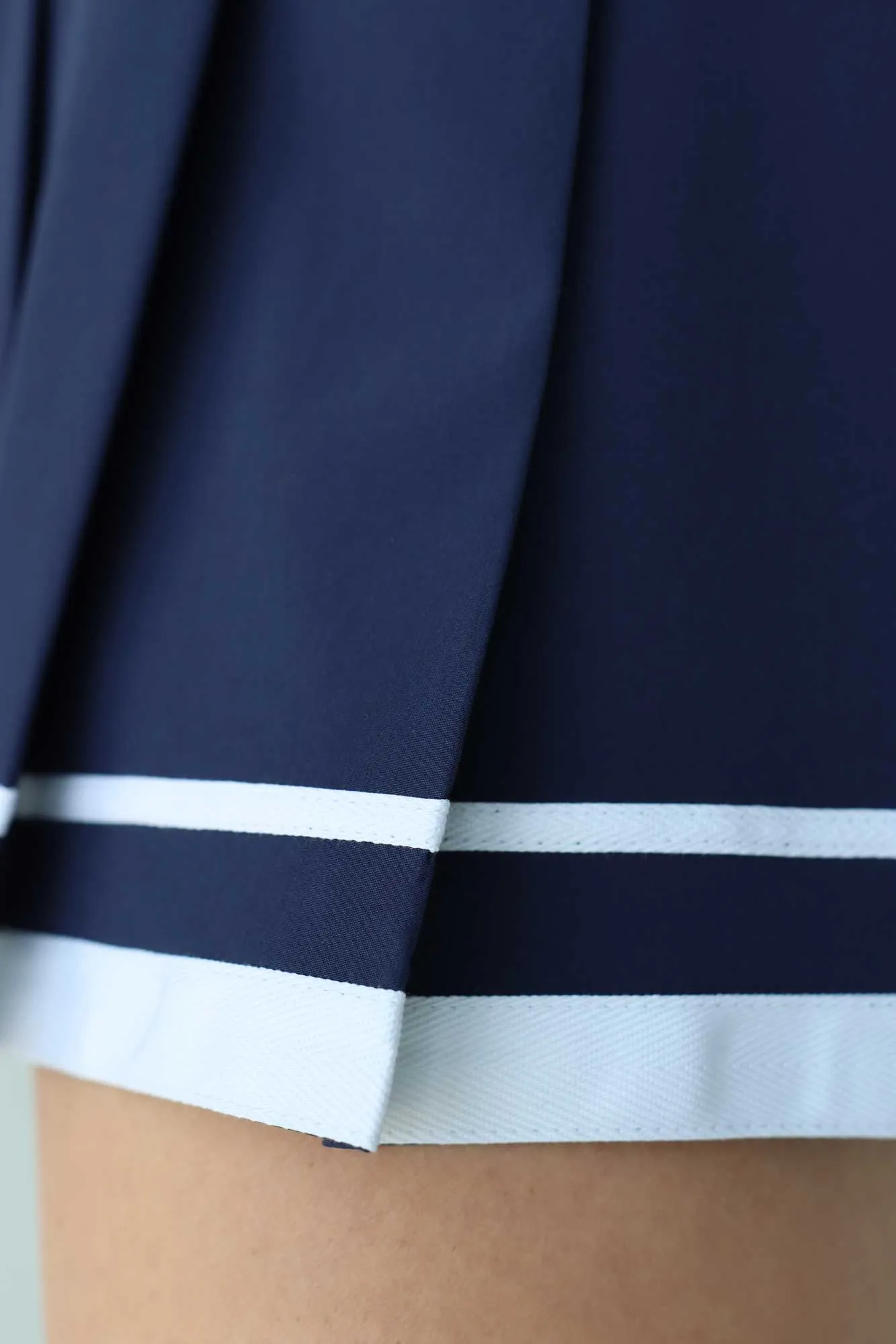 Tennis Skirt - Navy with White Trim