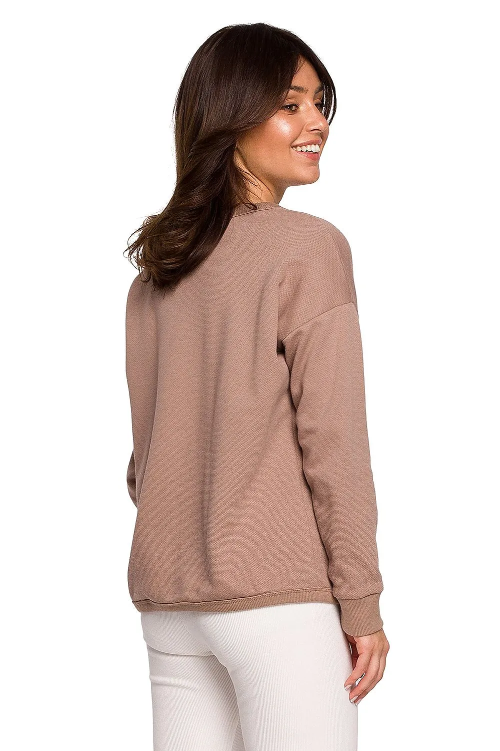 Textured Lightweight Relaxed Sweatshirt