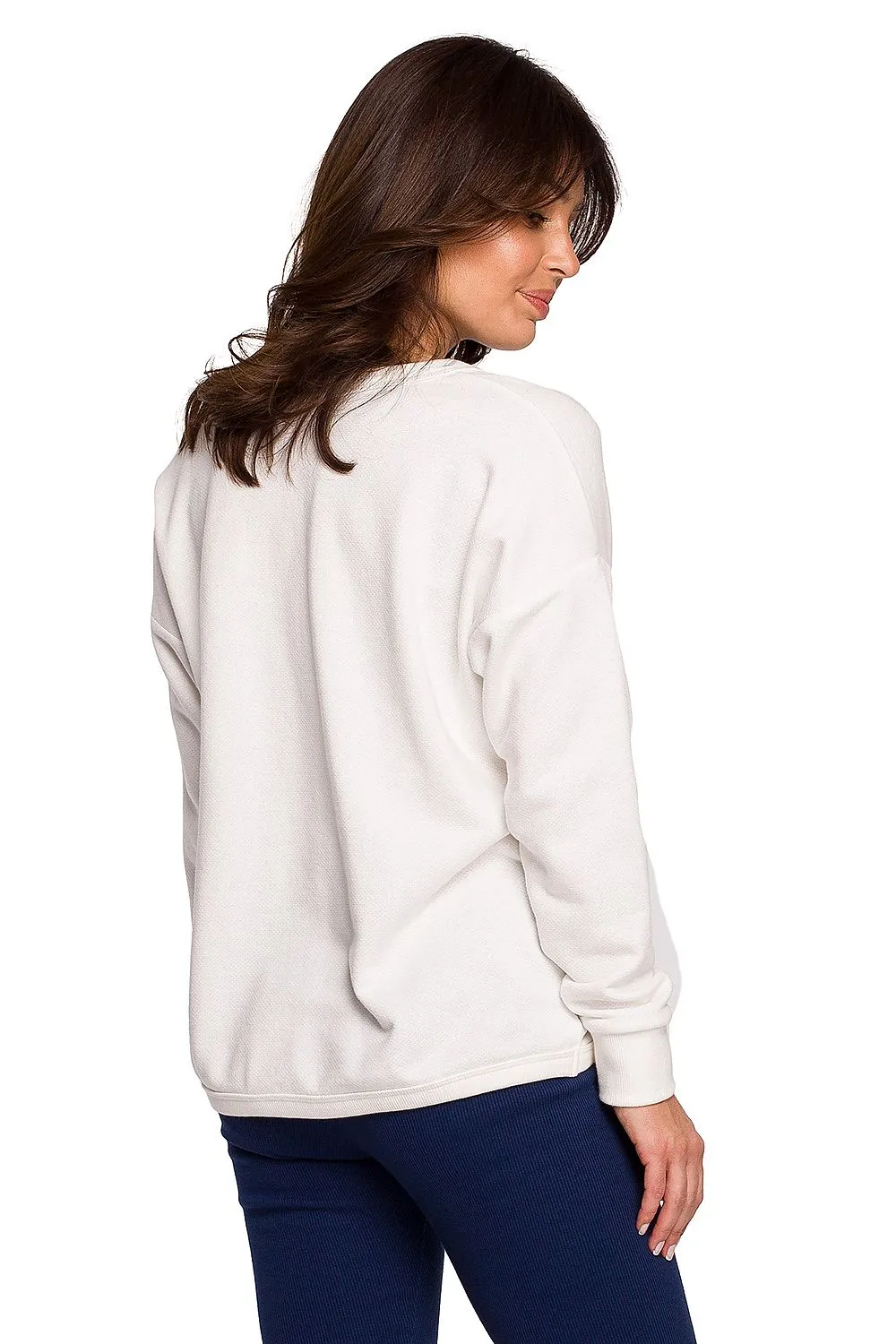 Textured Lightweight Relaxed Sweatshirt