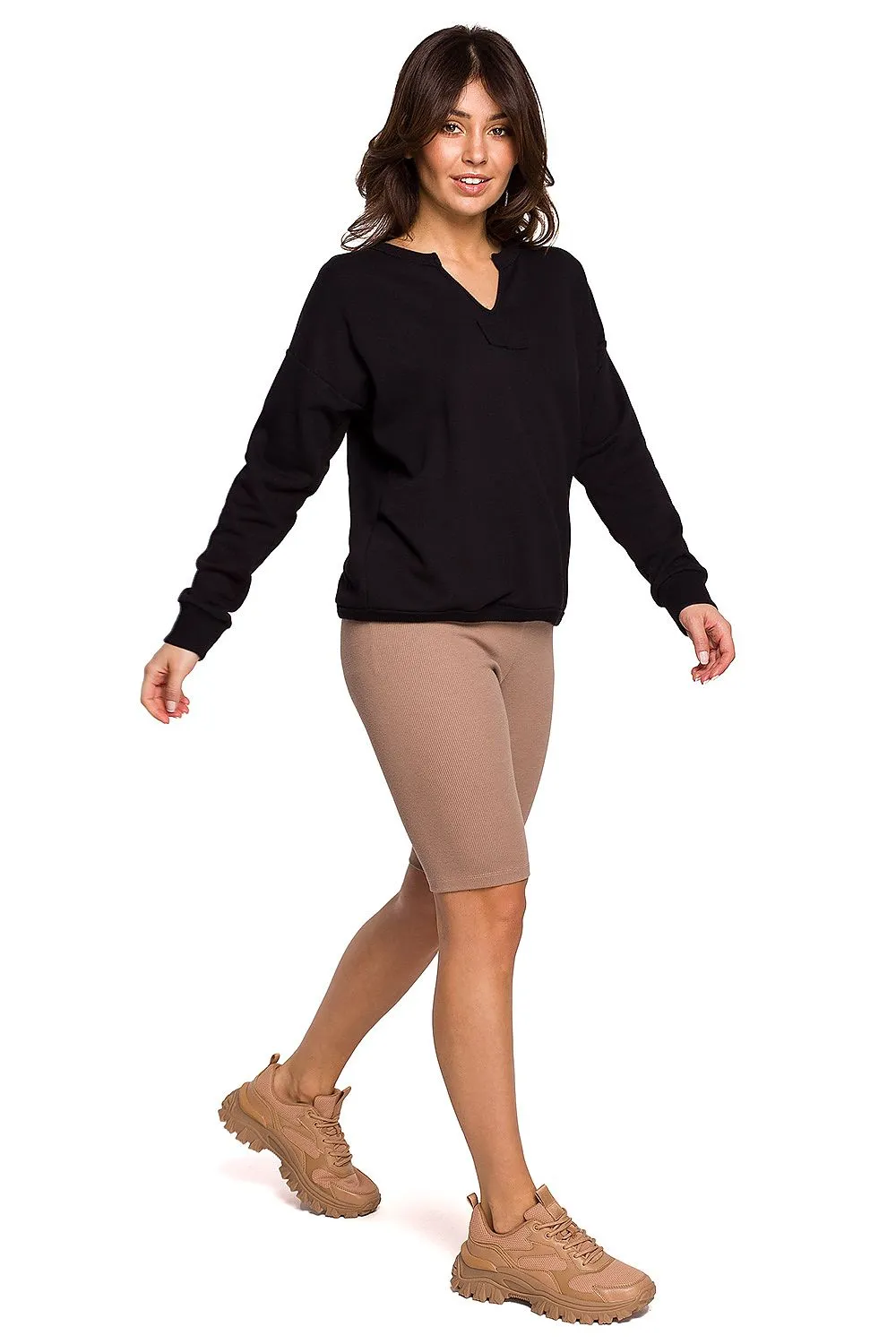 Textured Lightweight Relaxed Sweatshirt