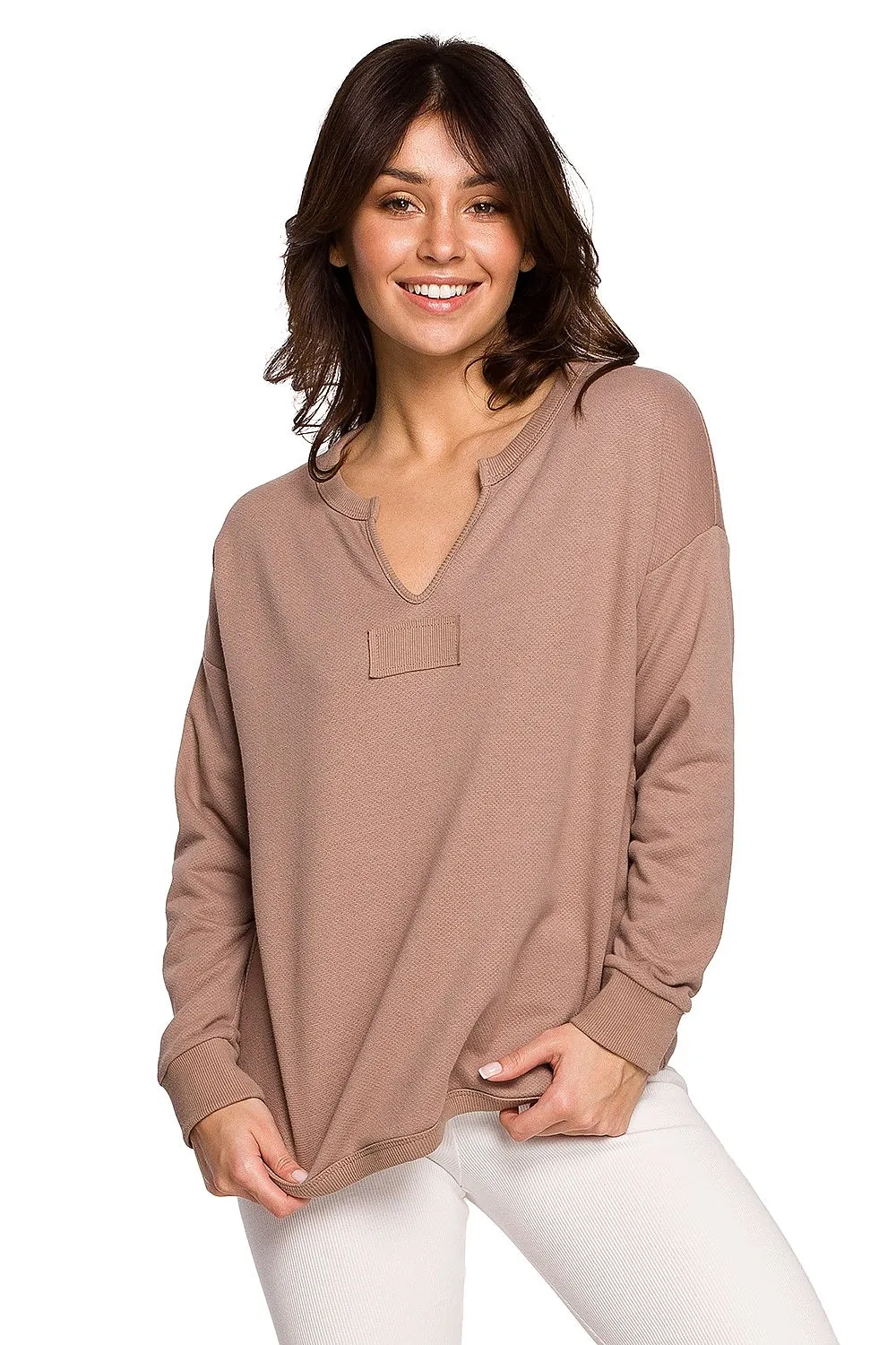 Textured Lightweight Relaxed Sweatshirt