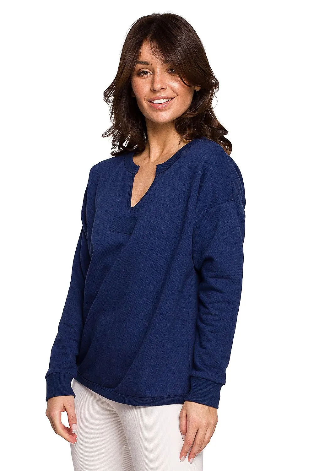 Textured Lightweight Relaxed Sweatshirt