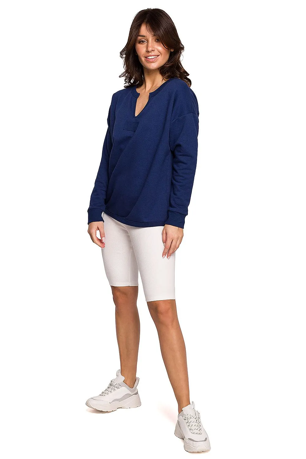 Textured Lightweight Relaxed Sweatshirt