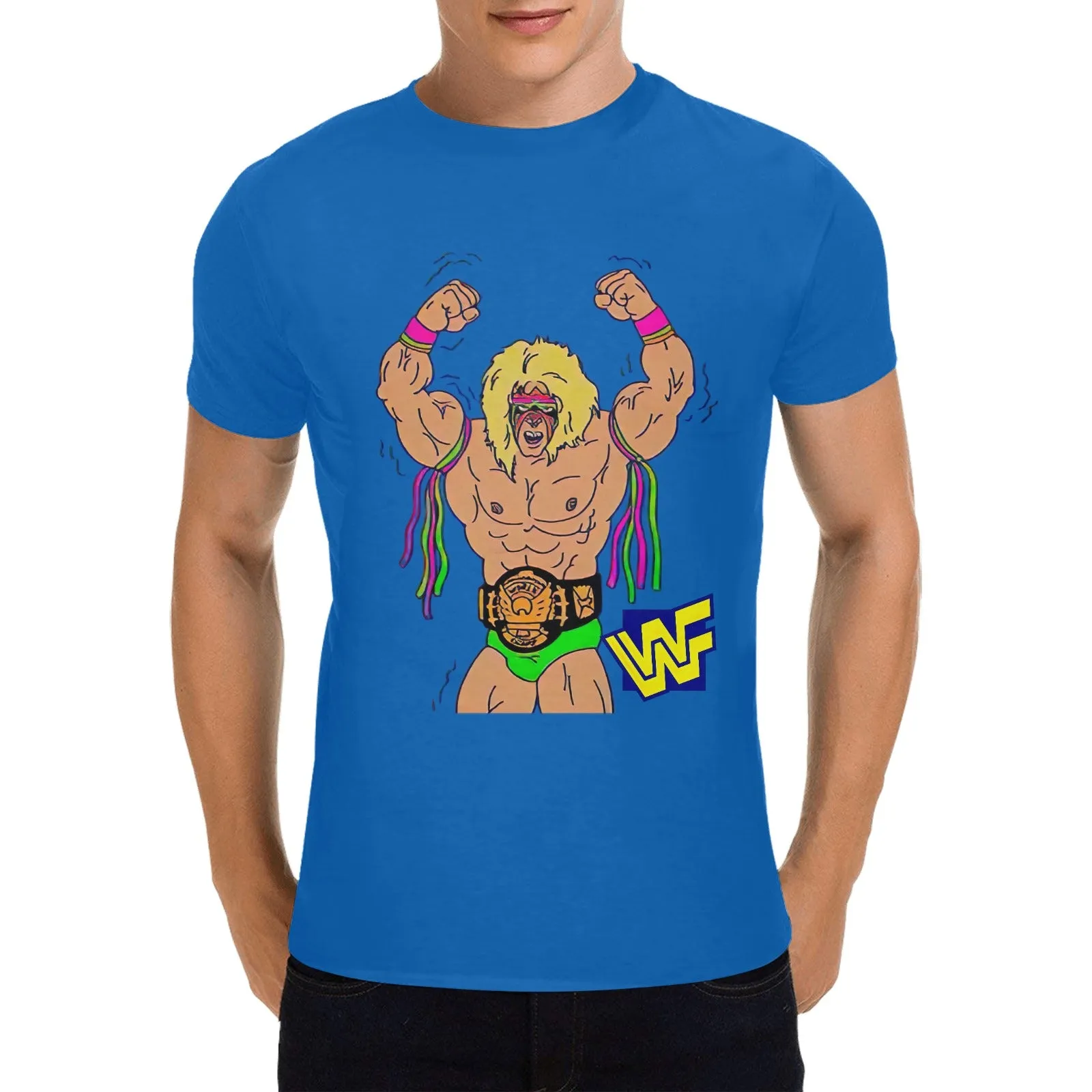 The Ultimate Warrior WWF Men's T-shirt 100% Cotton