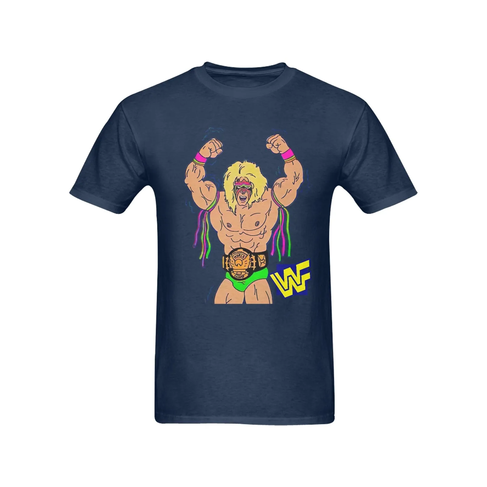 The Ultimate Warrior WWF Men's T-shirt 100% Cotton