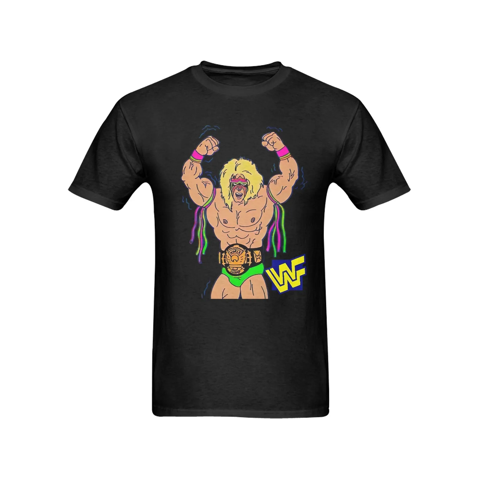 The Ultimate Warrior WWF Men's T-shirt 100% Cotton