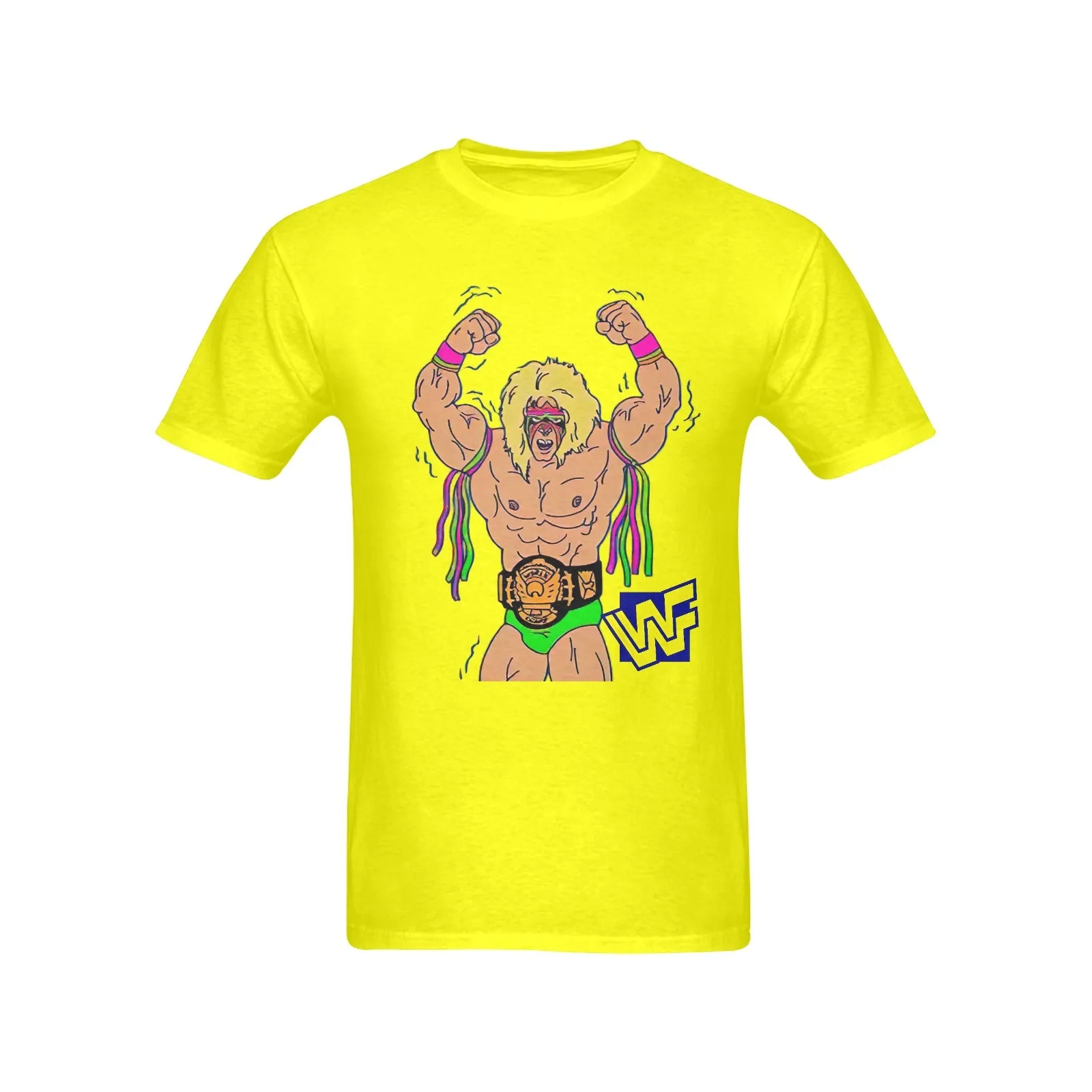The Ultimate Warrior WWF Men's T-shirt 100% Cotton