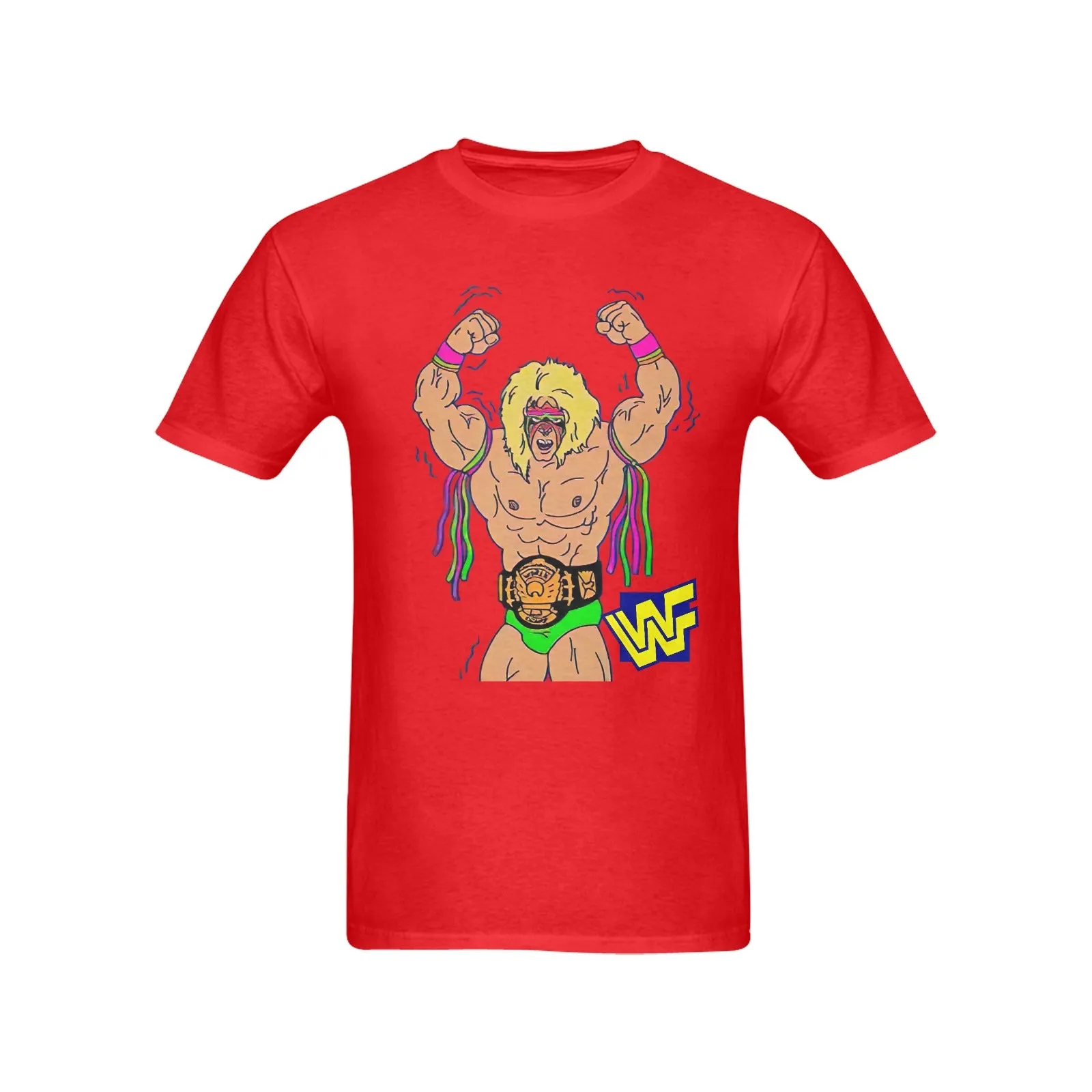 The Ultimate Warrior WWF Men's T-shirt 100% Cotton