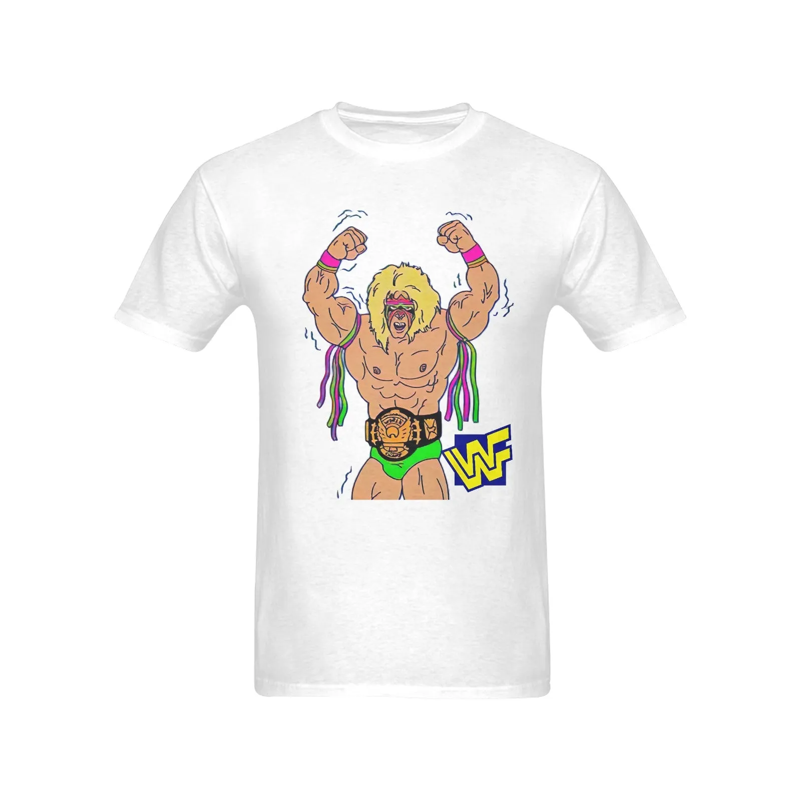 The Ultimate Warrior WWF Men's T-shirt 100% Cotton