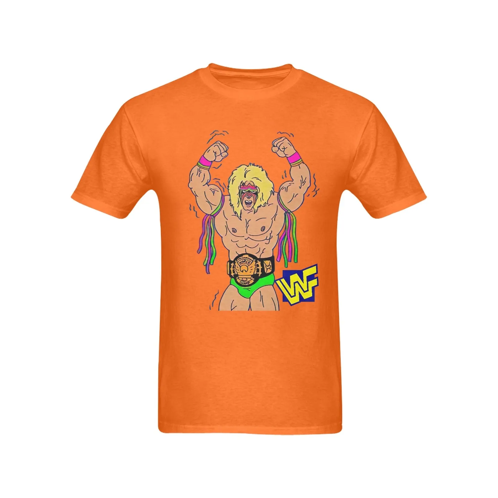 The Ultimate Warrior WWF Men's T-shirt 100% Cotton