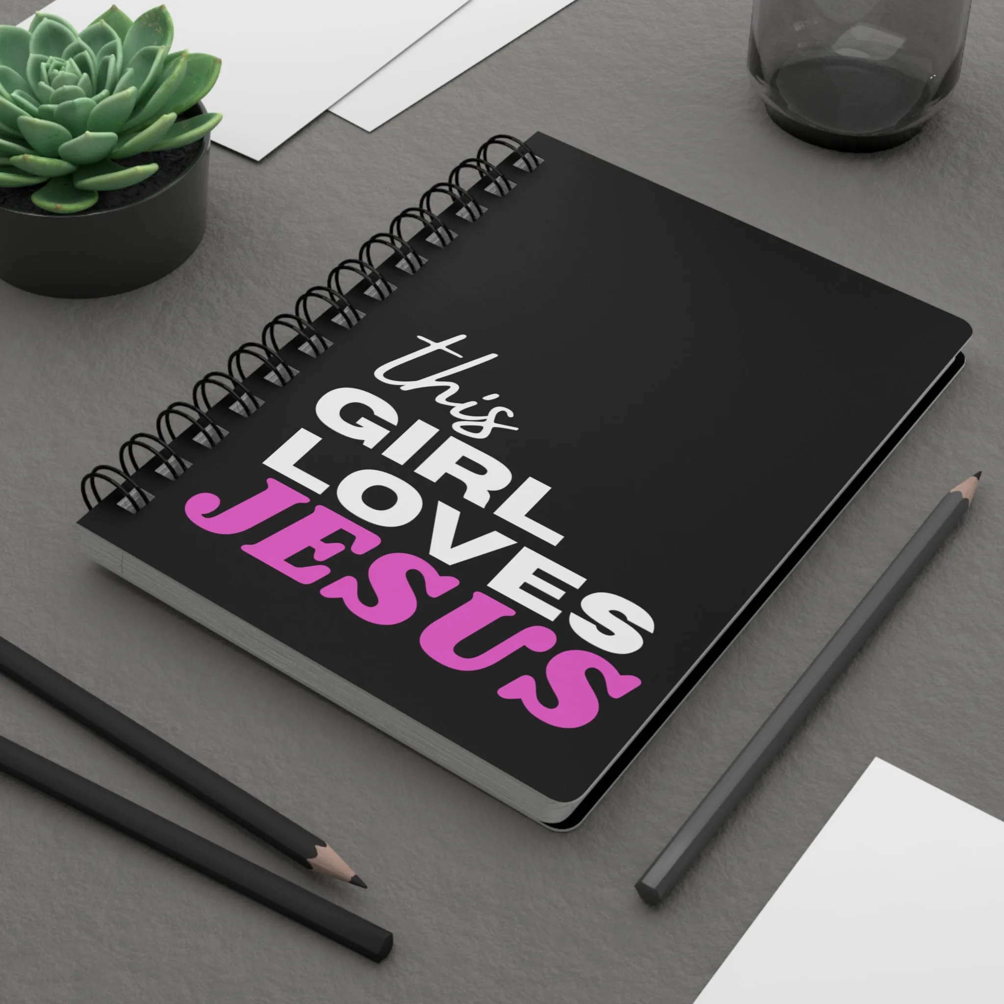 This Girl Loves Jesus Spiral Bound Journal