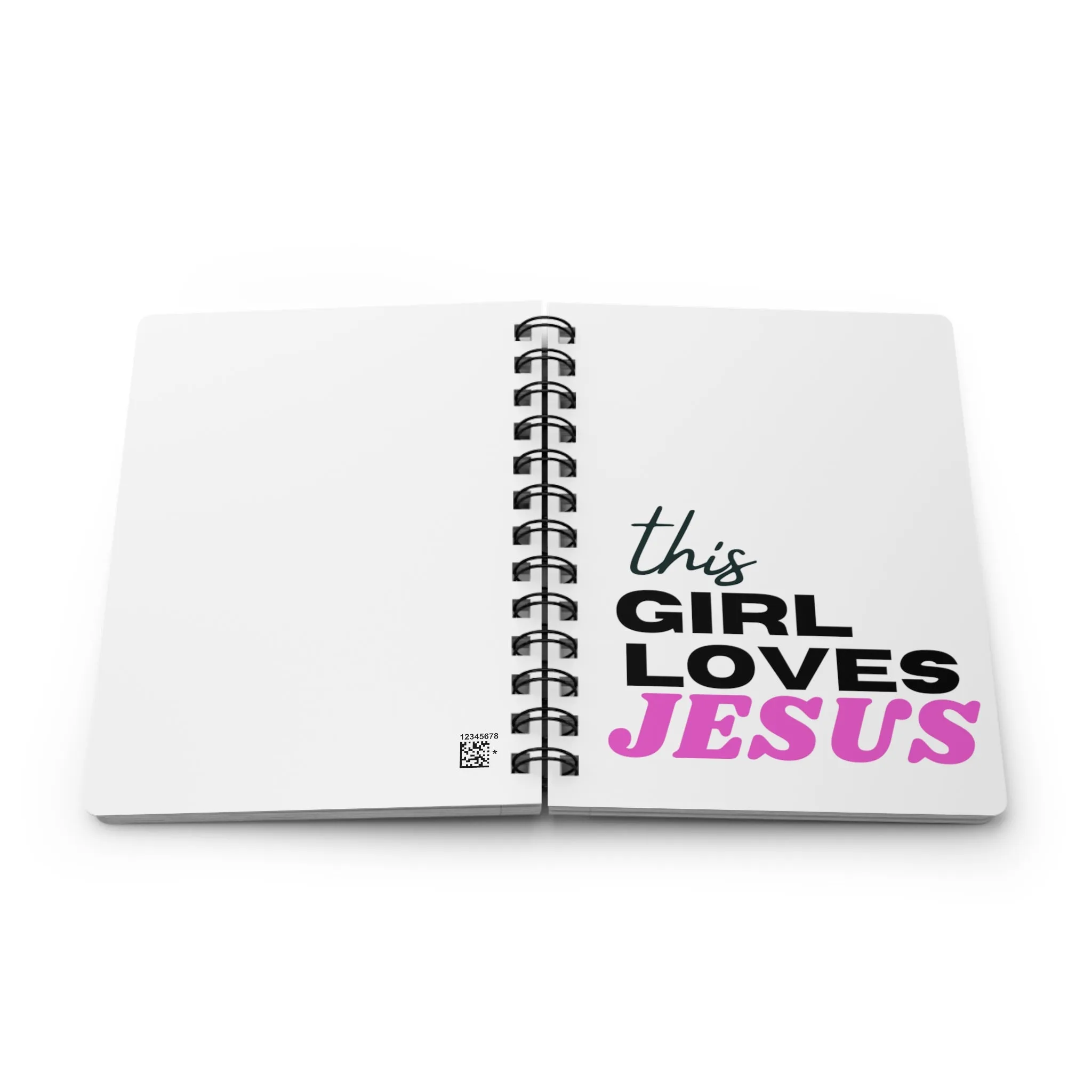 This Girl Loves Jesus White Spiral Bound Journal