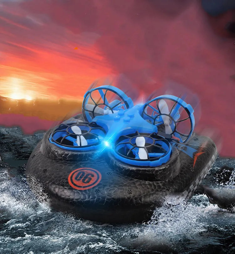 Three-In One Drone Hovercraft - Flight, Ground & Water
