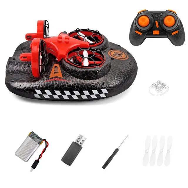 Three-In One Drone Hovercraft - Flight, Ground & Water