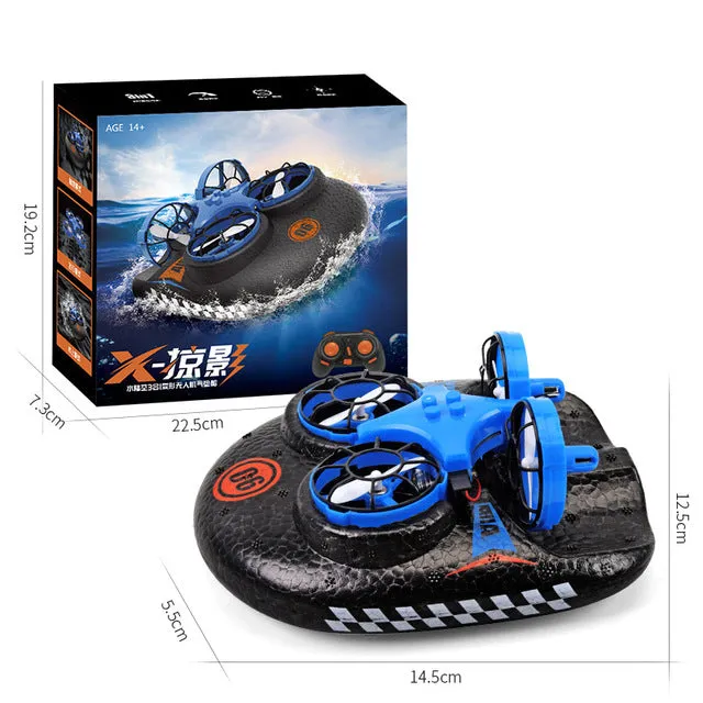 Three-In One Drone Hovercraft - Flight, Ground & Water