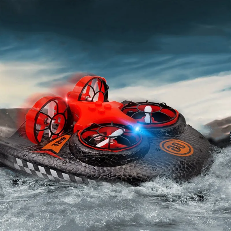 Three-In One Drone Hovercraft - Flight, Ground & Water
