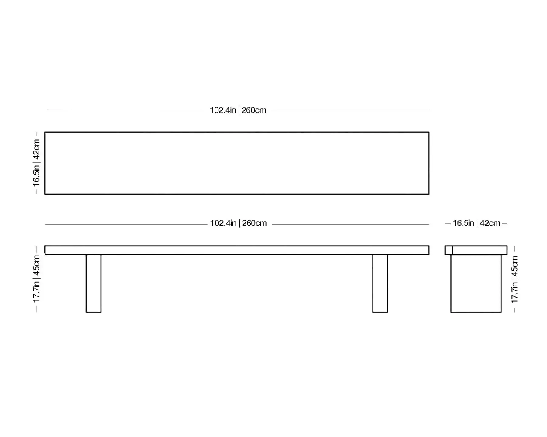 Tommaso - Bench and Table