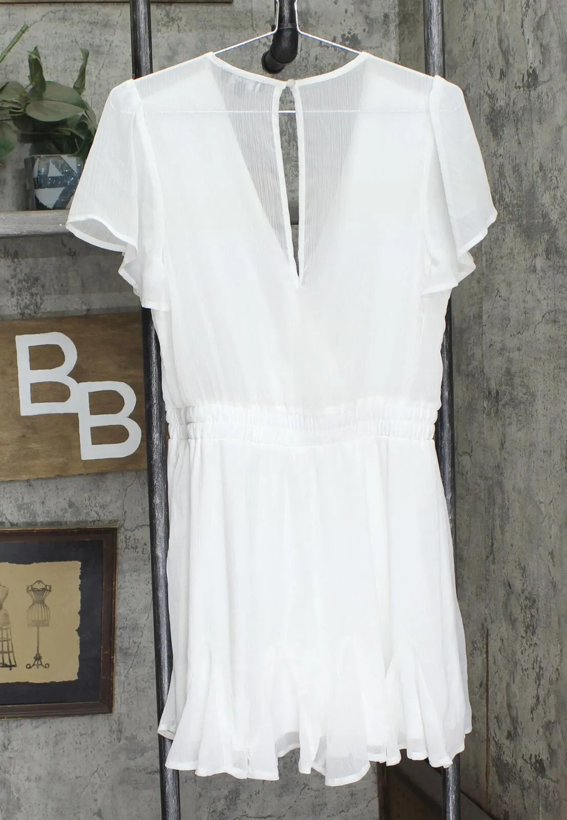 Trixxi Womens Gauze Lightweight Mini Dress 1679163a65a814 White L