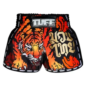 Tuff Kids Retro Style Shorts - Cruel Tiger Red