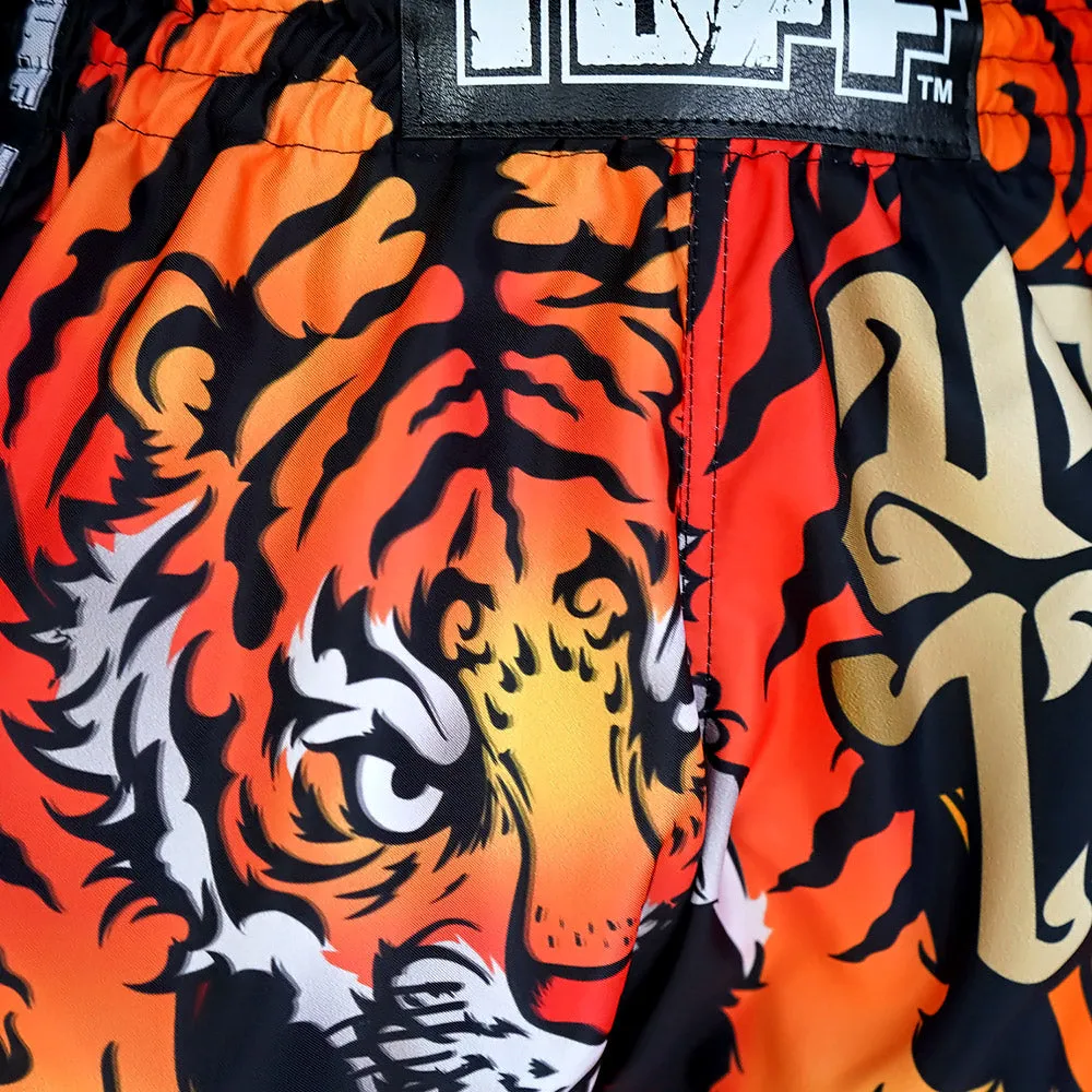 Tuff Kids Retro Style Shorts - Cruel Tiger Red