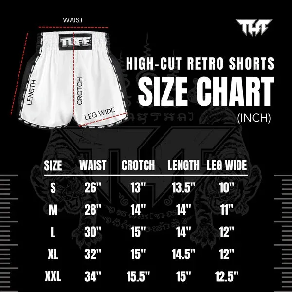TUFF Muay Thai Shorts High-Cut Retro Style Viking Barbarian