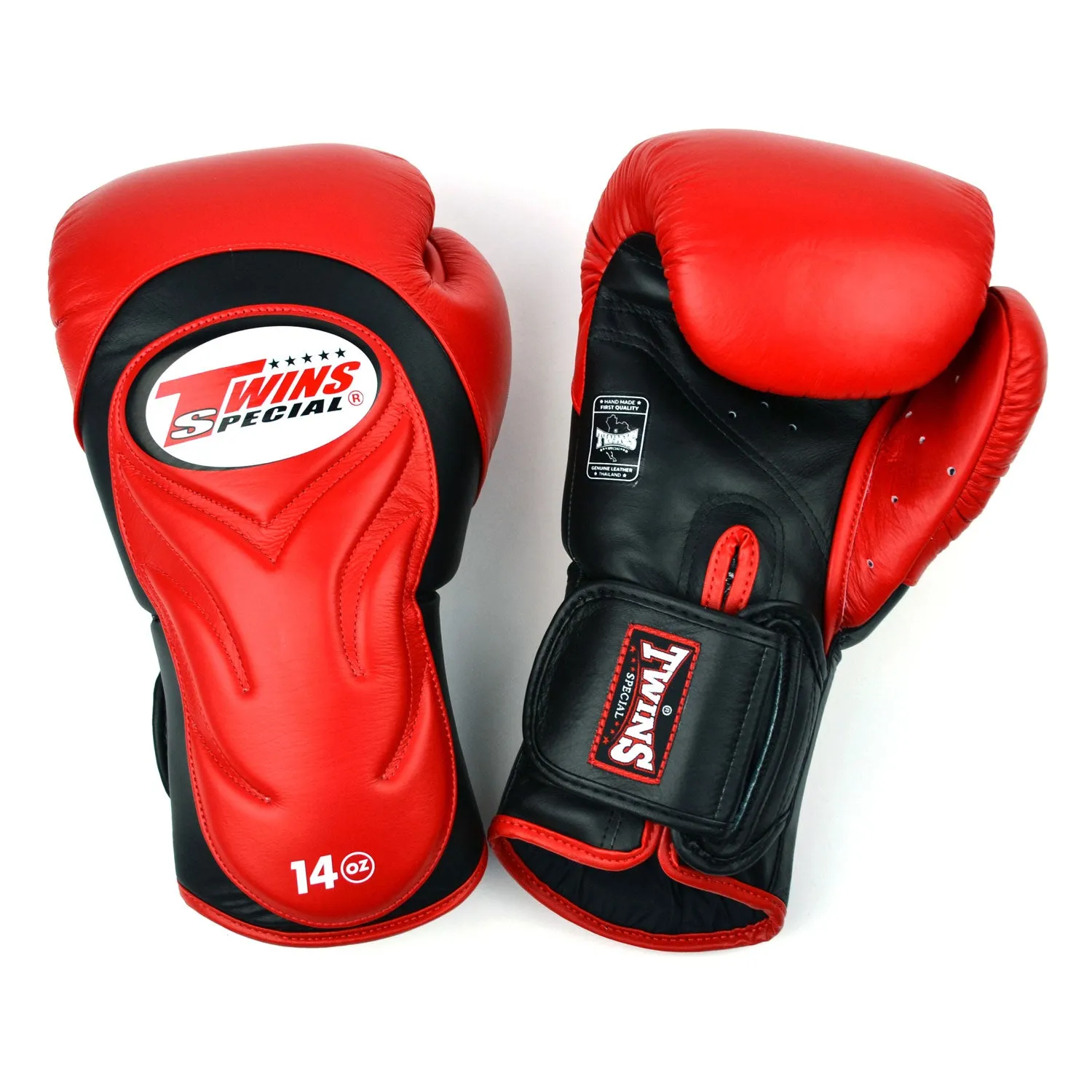 TWINS DELUXE SPARRING GLOVES-RED/BLACK