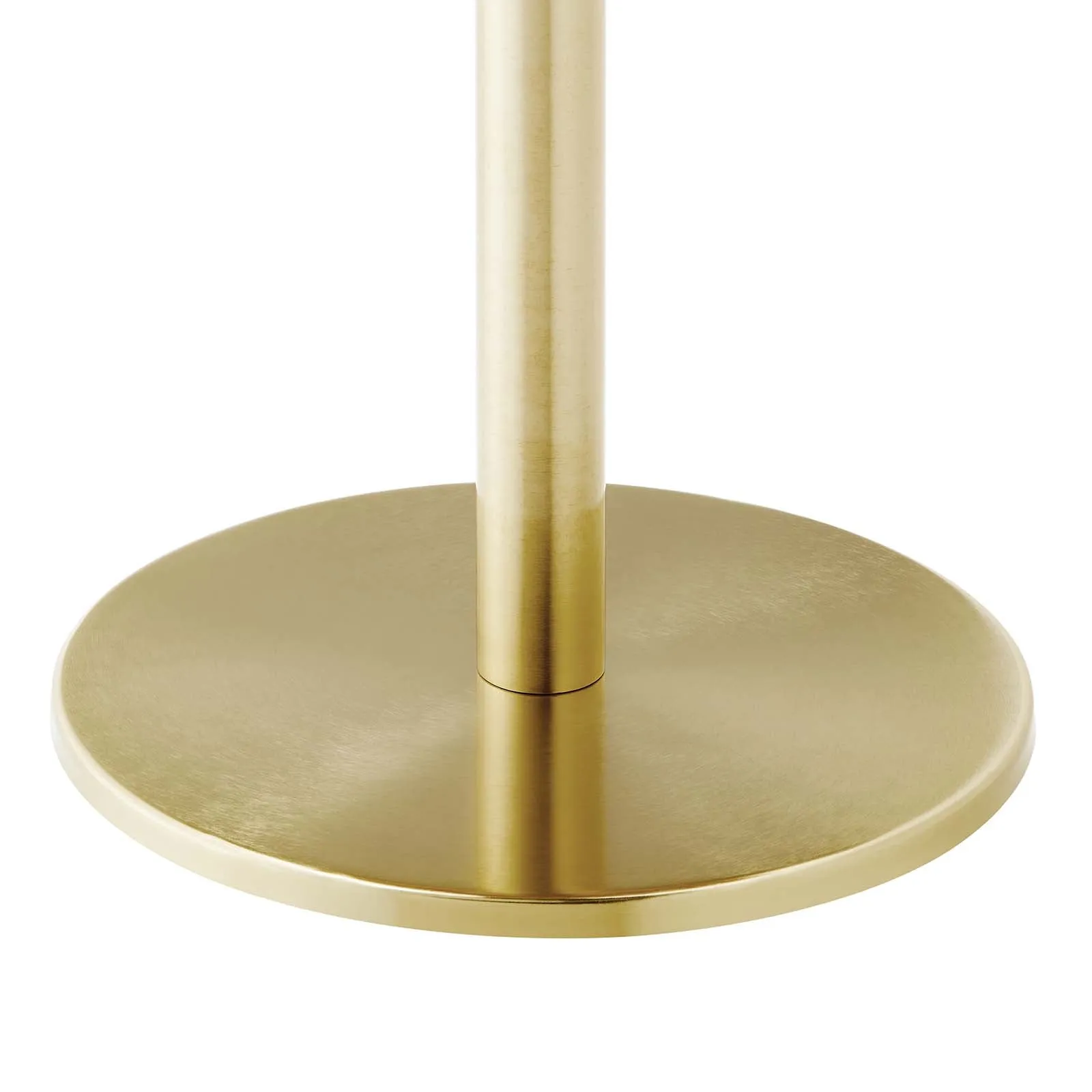 VIVA ROUND WHITE MARBLE SIDE TABLE