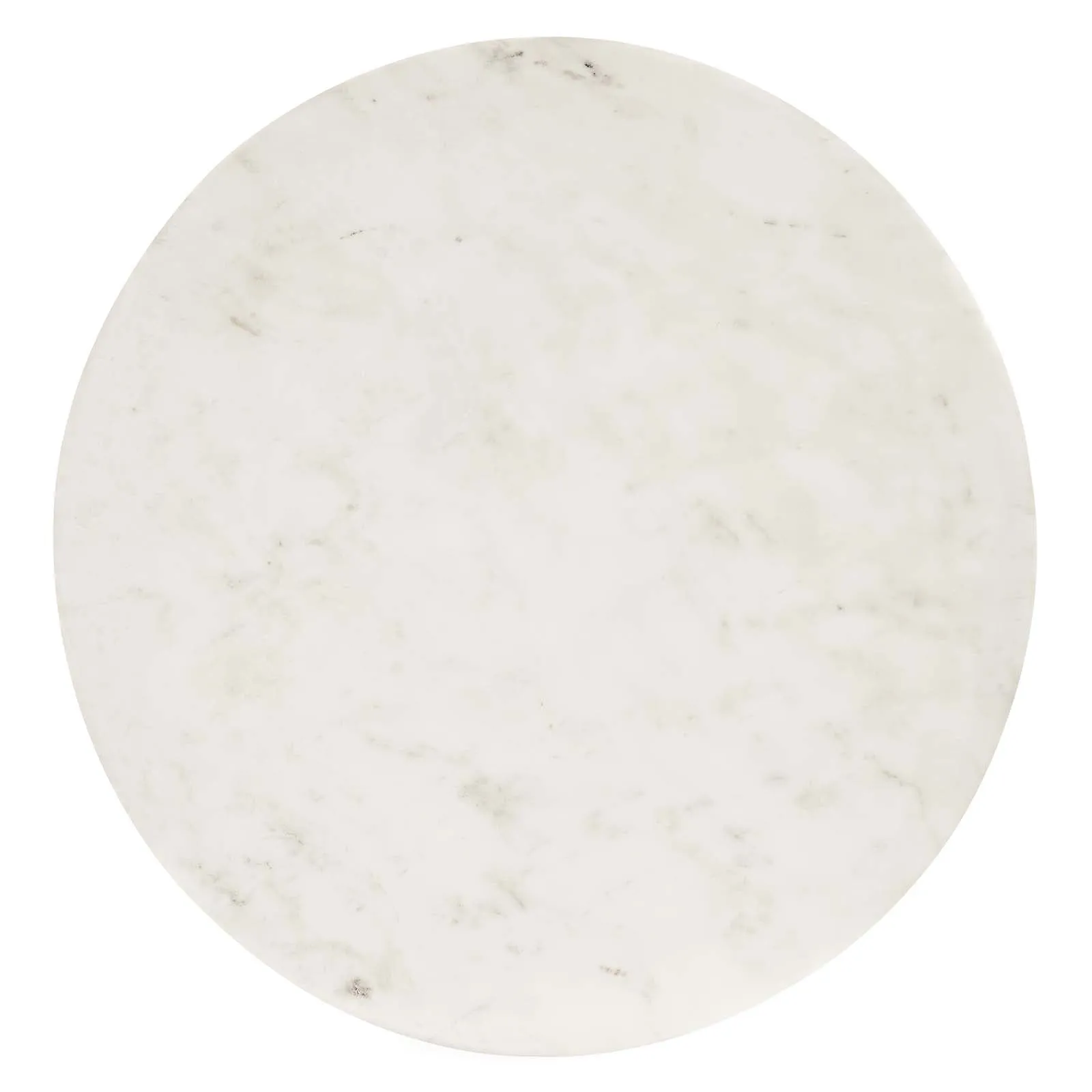 VIVA ROUND WHITE MARBLE SIDE TABLE