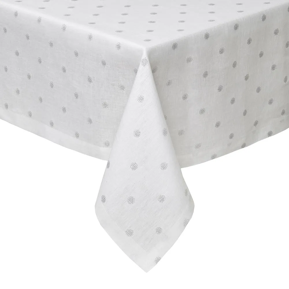 Vogue Tablecloth 90 inch Round Silver