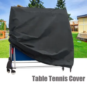 Waterproof Outdoor Table Tennis Cover - 165X70X185Cm - Black / Silver