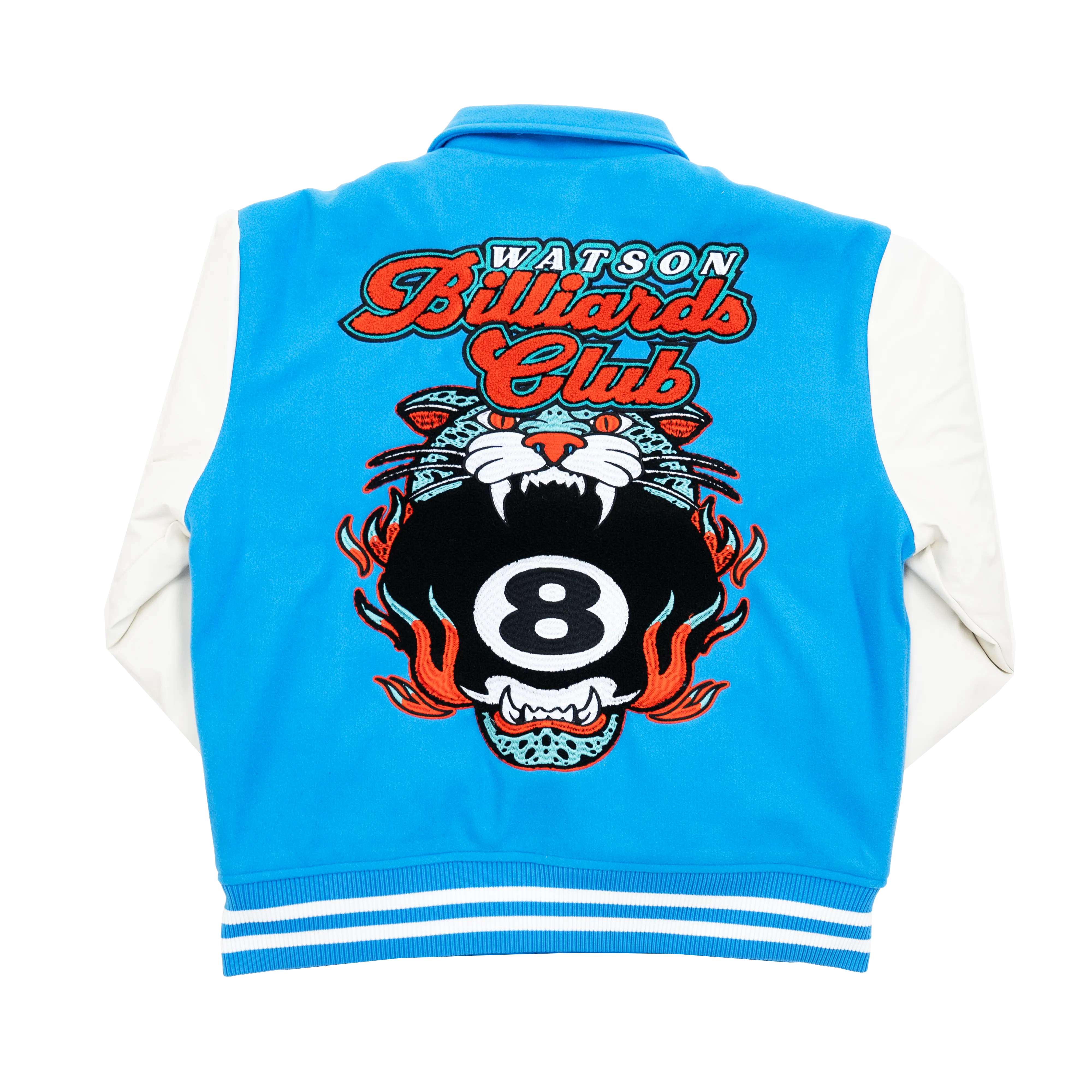 WATSON BILLIARDS CLUB VARSITY JACKET (ICE BLUE)