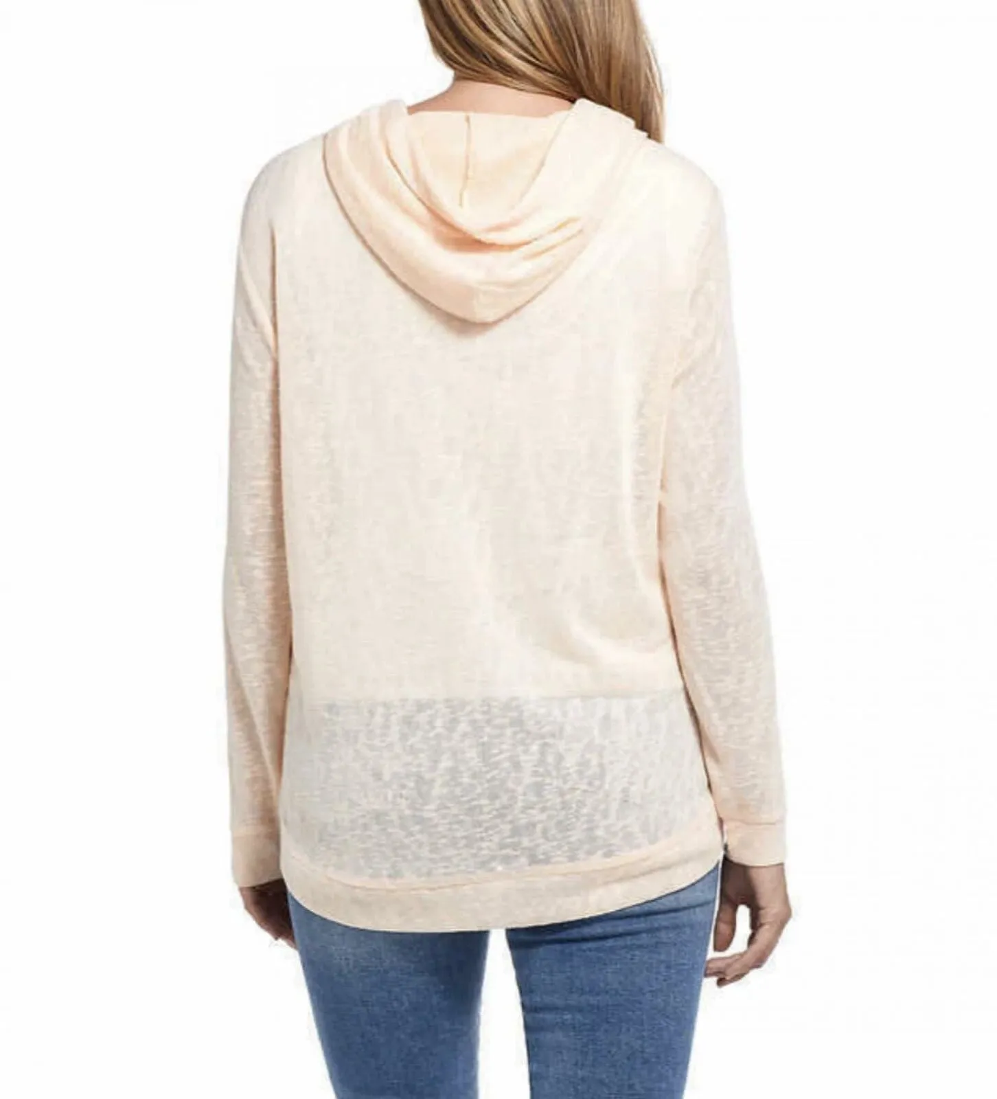 Weatherproof Vintage Women's Lightweight Slub Knit Hoodie T-Shirt