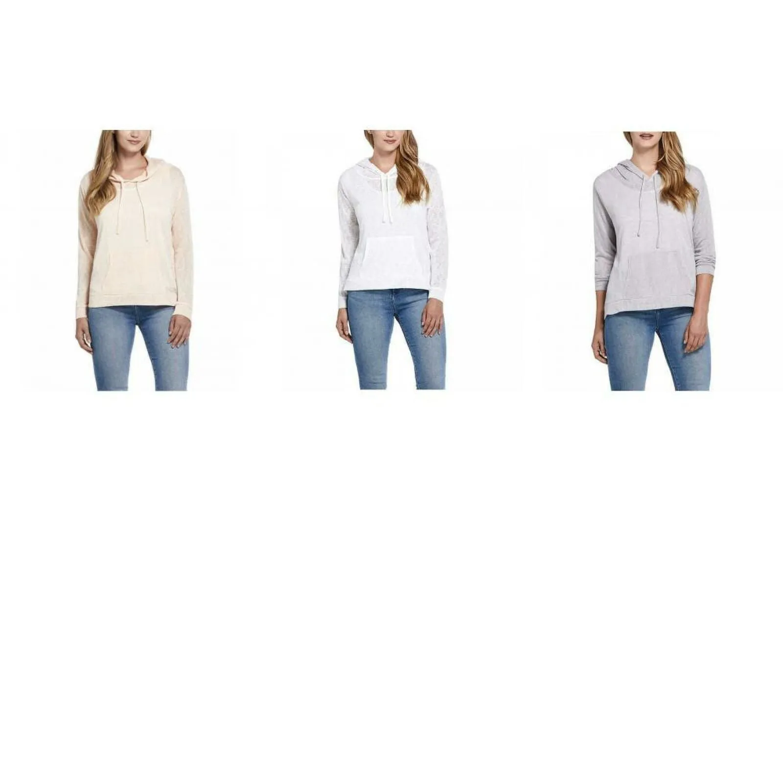 Weatherproof Vintage Women's Lightweight Slub Knit Hoodie T-Shirt