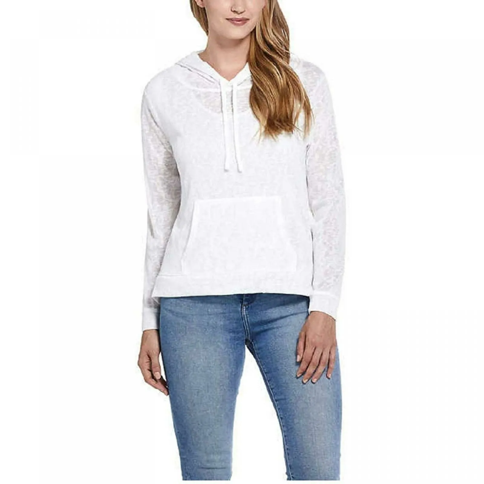 Weatherproof Vintage Women's Lightweight Slub Knit Hoodie T-Shirt
