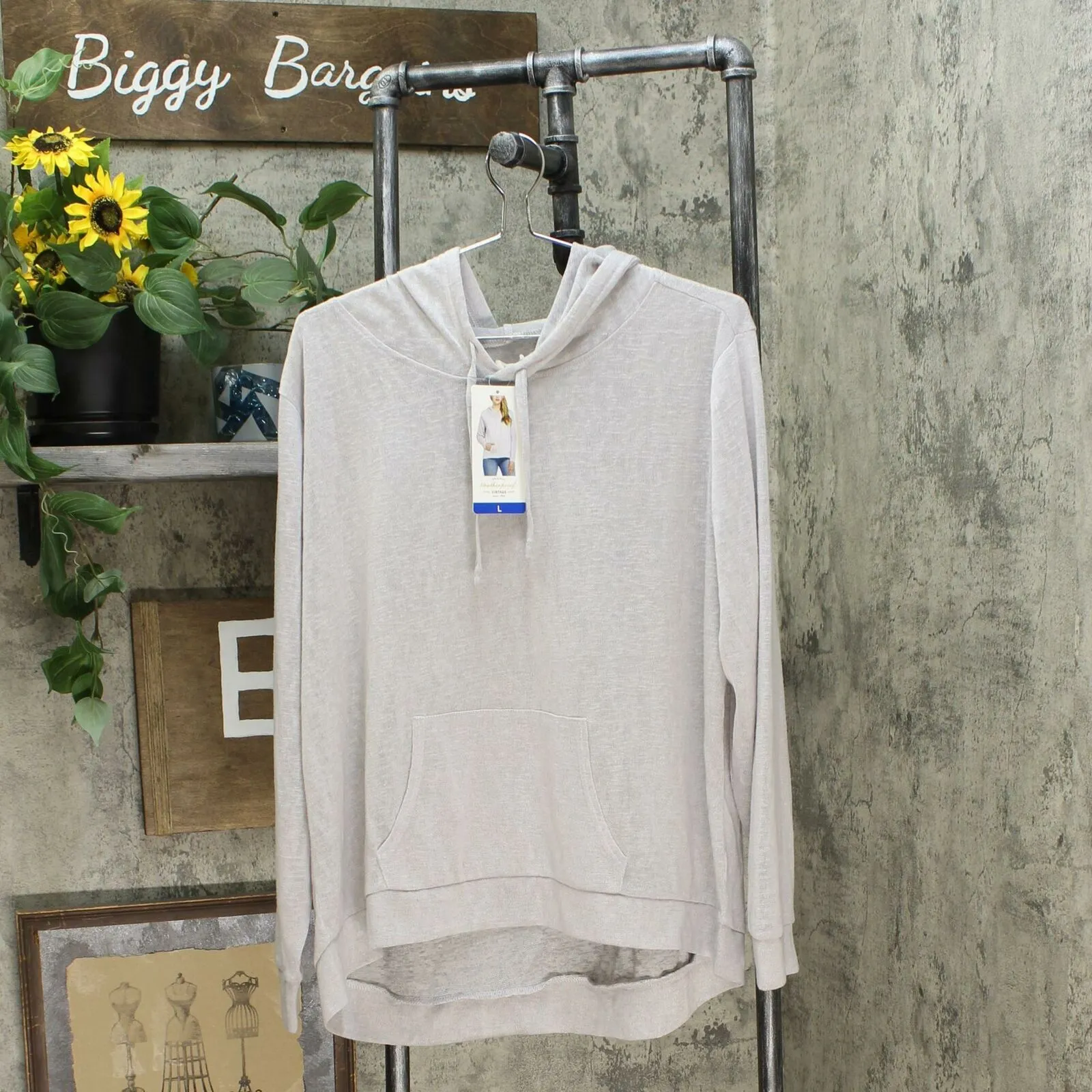Weatherproof Vintage Women's Lightweight Slub Knit Hoodie T-Shirt